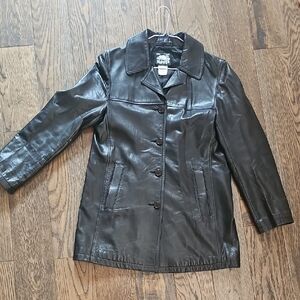 Roots Leather Women's Black Coat